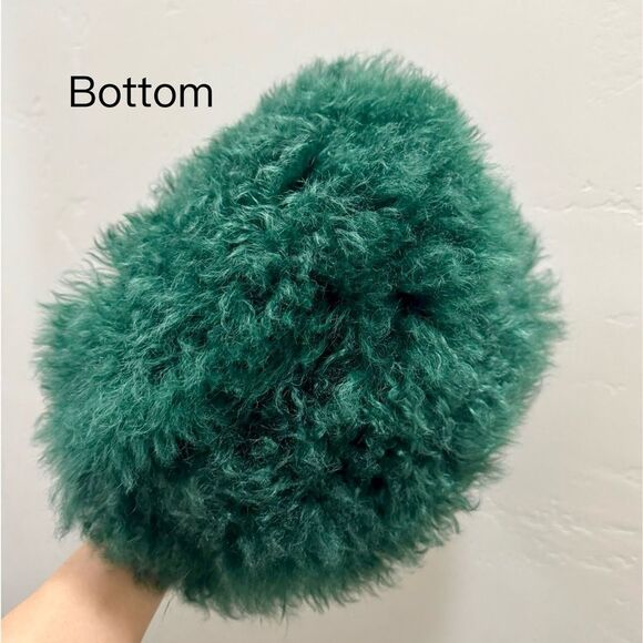 Genuine Mongolian Lamb Fur Handmade Top Handles Half Moon Slouchy Bag/ Crossbody - Picture 13 of 16